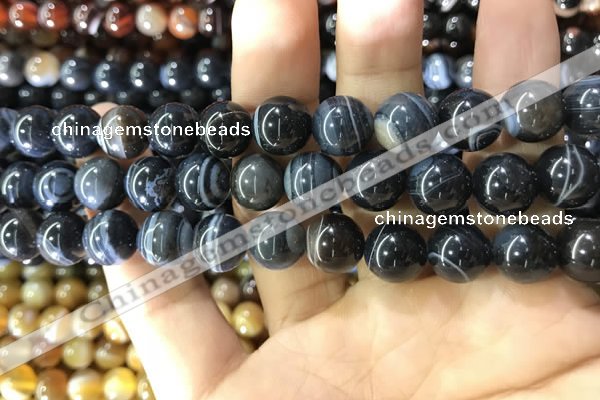 CAA1546 15.5 inches 12mm round banded agate beads wholesale