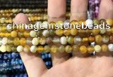 CAA1549 15.5 inches 6mm round banded agate beads wholesale