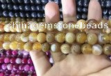 CAA1551 15.5 inches 10mm round banded agate beads wholesale