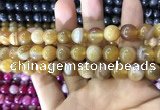 CAA1552 15.5 inches 12mm round banded agate beads wholesale