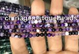 CAA1554 15.5 inches 4mm round banded agate beads wholesale