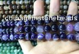 CAA1556 15.5 inches 8mm round banded agate beads wholesale