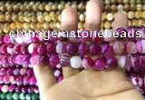 CAA1562 15.5 inches 8mm round banded agate beads wholesale