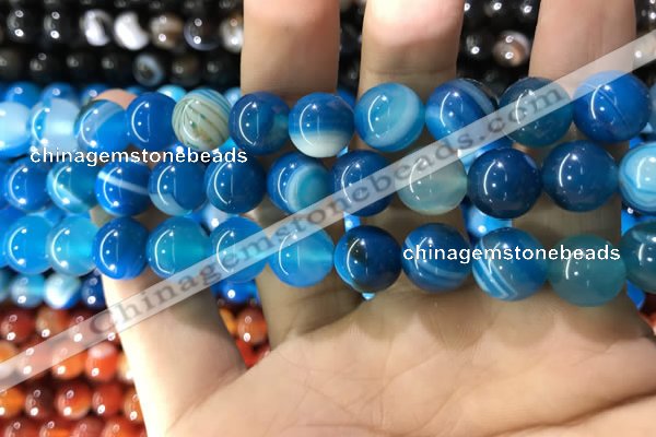 CAA1576 15.5 inches 12mm round banded agate beads wholesale