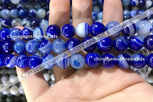 CAA1582 15.5 inches 12mm round banded agate beads wholesale