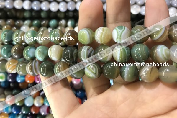 CAA1588 15.5 inches 12mm round banded agate beads wholesale