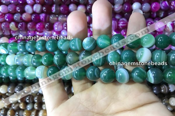 CAA1592 15.5 inches 8mm round banded agate beads wholesale