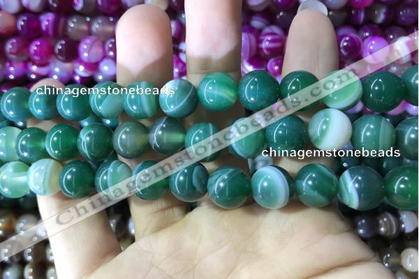 CAA1594 15.5 inches 12mm round banded agate beads wholesale