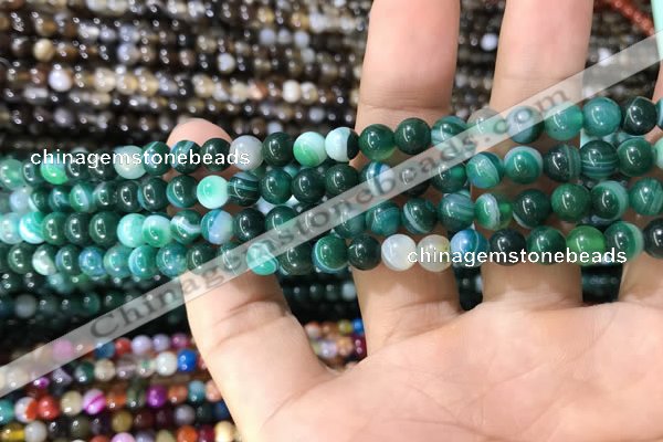 CAA1597 15.5 inches 6mm round banded agate beads wholesale