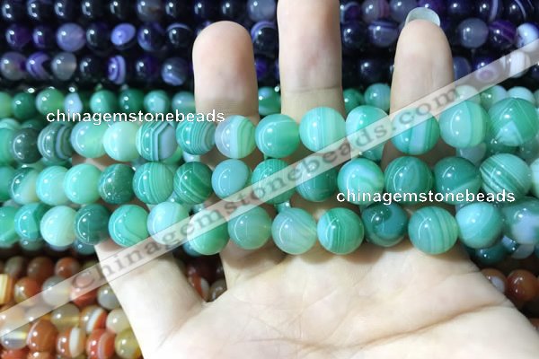 CAA1598 15.5 inches 8mm round banded agate beads wholesale