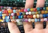 CAA1603 15.5 inches 6mm round banded agate beads wholesale