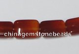 CAA161 15.5 inches 12*16mm rectangle red agate gemstone beads