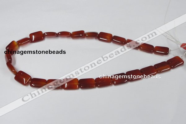 CAA161 15.5 inches 12*16mm rectangle red agate gemstone beads