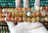 CAA1611 15.5 inches 10mm round banded agate beads wholesale