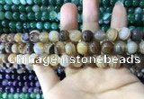 CAA1616 15.5 inches 8mm round banded agate beads wholesale