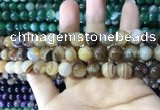 CAA1617 15.5 inches 10mm round banded agate beads wholesale