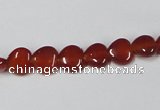 CAA162 15.5 inches 8*8mm heart red agate gemstone beads