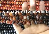 CAA1621 15.5 inches 6mm round banded agate beads wholesale