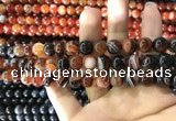 CAA1622 15.5 inches 8mm round banded agate beads wholesale