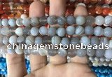 CAA1631 15.5 inches 8mm faceted round banded agate beads