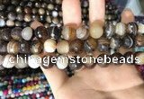 CAA1638 15.5 inches 12mm faceted round banded agate beads