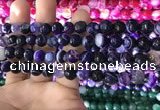 CAA1651 15.5 inches 8mm faceted round banded agate beads