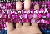 CAA1657 15.5 inches 10mm faceted round banded agate beads