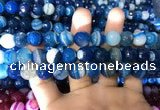 CAA1668 15.5 inches 12mm faceted round banded agate beads