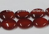 CAA170 15.5 inches 12*16mm oval red agate gemstone beads