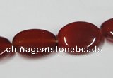 CAA172 15.5 inches 15*20mm oval red agate gemstone beads