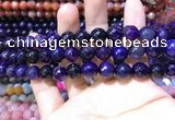 CAA1732 15 inches 10mm faceted round fire crackle agate beads