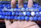 CAA1739 15 inches 10mm faceted round fire crackle agate beads