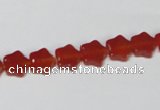 CAA174 15.5 inches 8*8mm star red agate gemstone beads