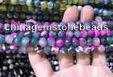 CAA1770 15 inches 8mm faceted round fire crackle agate beads