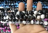 CAA1775 15 inches 10mm faceted round fire crackle agate beads