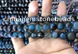 CAA1790 15 inches 10mm faceted round fire crackle agate beads