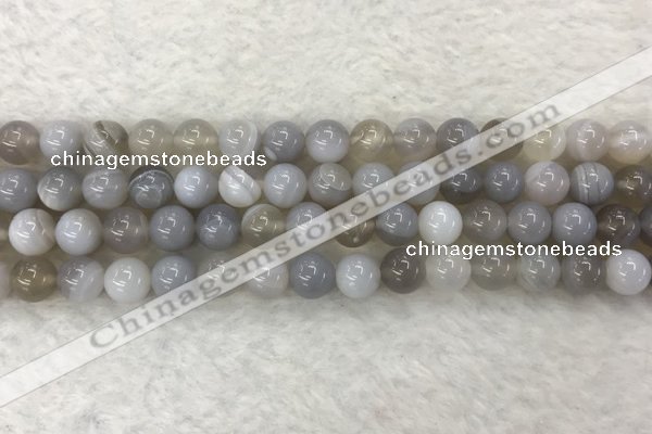 CAA1802 15.5 inches 8mm round banded agate gemstone beads