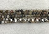 CAA1811 15.5 inches 6mm round banded agate gemstone beads