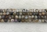 CAA1812 15.5 inches 8mm round banded agate gemstone beads