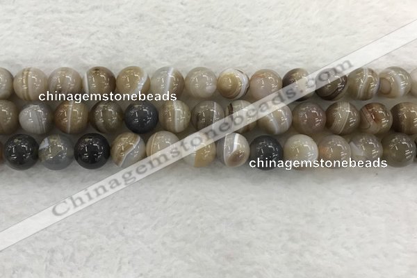 CAA1814 15.5 inches 12mm round banded agate gemstone beads