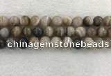 CAA1816 15.5 inches 16mm round banded agate gemstone beads