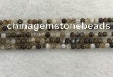 CAA1820 15.5 inches 4mm round banded agate gemstone beads