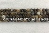 CAA1822 15.5 inches 8mm round banded agate gemstone beads