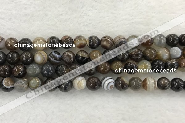 CAA1823 15.5 inches 10mm round banded agate gemstone beads