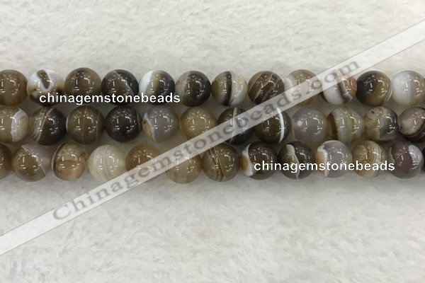 CAA1824 15.5 inches 12mm round banded agate gemstone beads