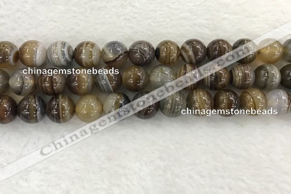 CAA1825 15.5 inches 14mm round banded agate gemstone beads