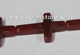 CAA183 15.5 inches 20*30mm cross red agate gemstone beads