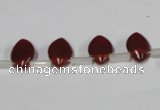 CAA184 Top-drilled 8*12mm marquise red agate gemstone beads