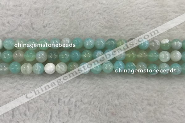 CAA1842 15.5 inches 8mm round banded agate gemstone beads