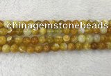 CAA1853 15.5 inches 10mm round banded agate gemstone beads